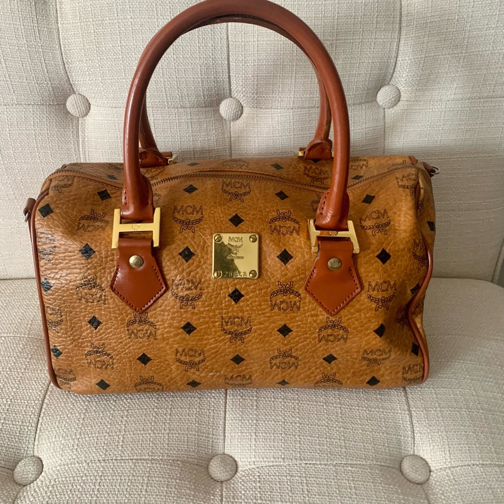 Mcm Monogram Boston Bag~Authentic ~ - image 2